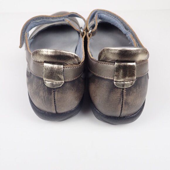 Naot Womens Sz 7/7.5 EU 38 Brown Gold Leather Kirei Mary Jane Shoes - Picture 5 of 12